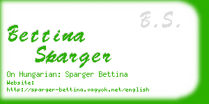 bettina sparger business card